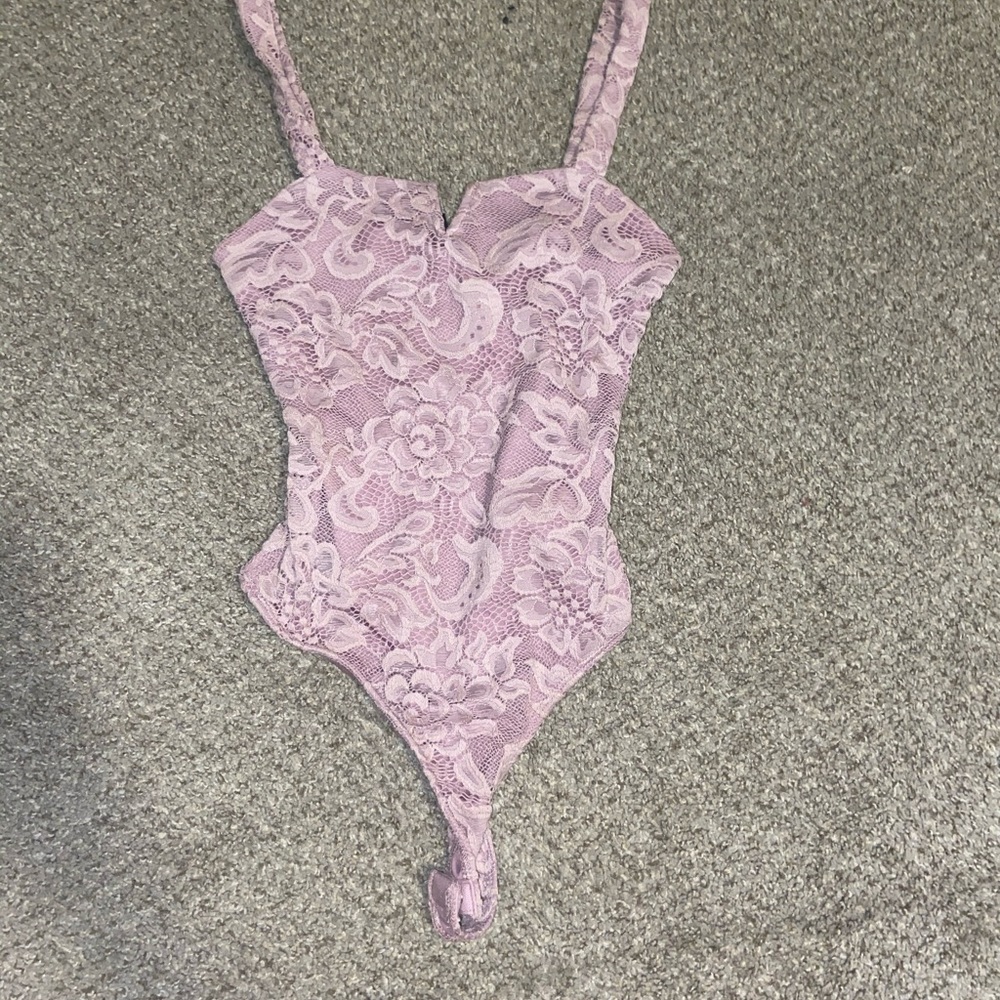 purple lace bodysuit